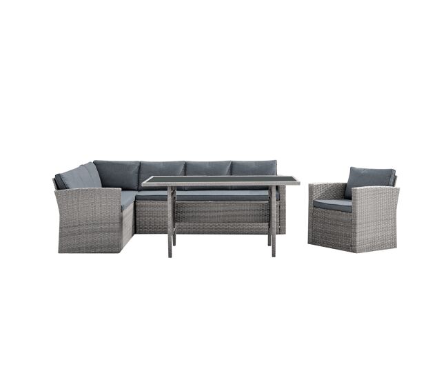 Set rinconera jardín gavá con mesa alta - conforama