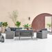 Set rinconera jardín GAVÁ con mesa alta Set rinconera jardín GAVÁ con mesa alta Gris Oscuro