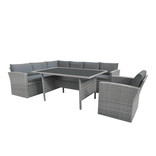 Conjunto de canto para jardim GAVÁ com mesa alta Conjunto de canto para jardim GAVÁ com mesa alta