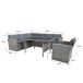 Set rinconera jardín GAVÁ con mesa alta Set rinconera jardín GAVÁ con mesa alta Gris Oscuro