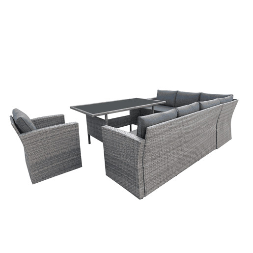 Conjunto de canto para jardim GAVÁ com mesa alta Conjunto de canto para jardim GAVÁ com mesa alta