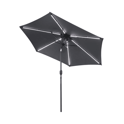 Guarda-sol SPACE com LED, cinzento escuro