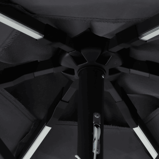 Guarda-sol SPACE com LED, cinzento escuro