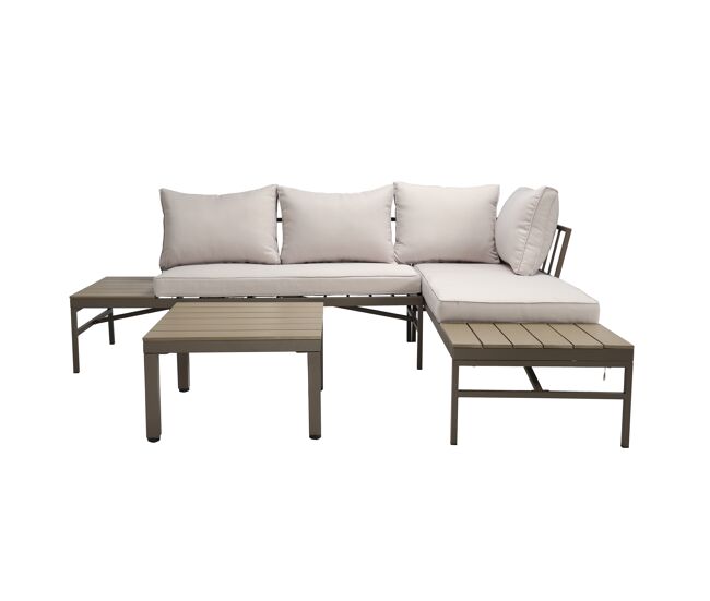 Conjunto jardín oslo con sofá esquinero - conforama