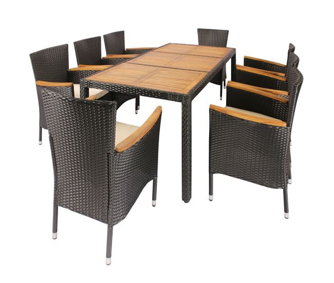 Conjunto jardín cartaya con mesa y 8 sillones - conforama