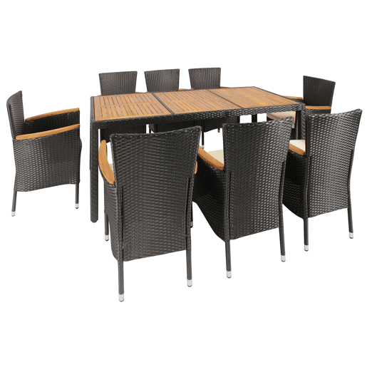 Conjunto de jardim CARTAYA com mesa e 8 cadeirões Conjunto de jardim CARTAYA com mesa e 8 cadeirões
