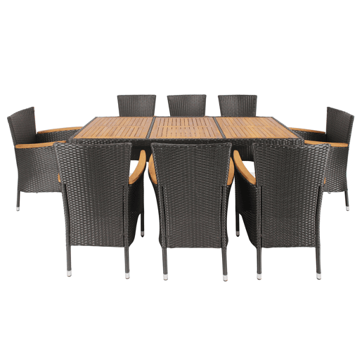 Conjunto de jardim CARTAYA com mesa e 8 cadeirões Conjunto de jardim CARTAYA com mesa e 8 cadeirões