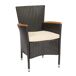 Conjunto jardín CARTAYA con mesa y 8 sillones Conjunto jardín CARTAYA con mesa y 8 sillones Negro/ Madera
