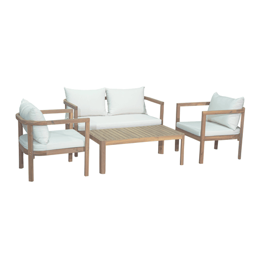 Conjunto de jardim ARTEIJO em madeira com mesa baixa