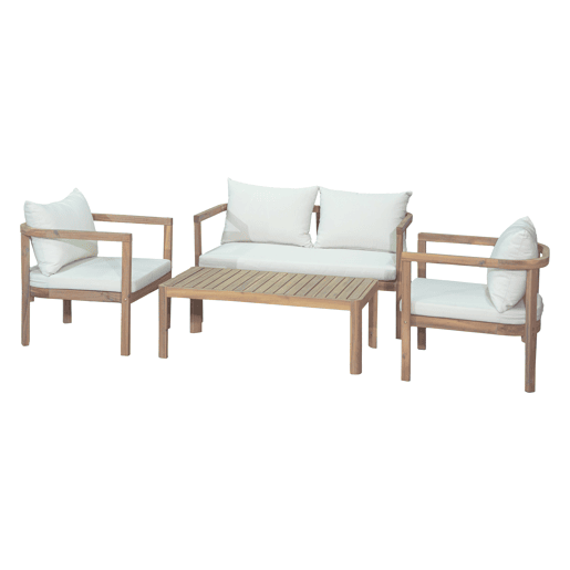Conjunto de jardim ARTEIJO em madeira com mesa baixa