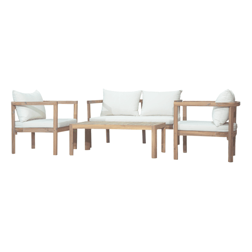 Conjunto de jardim ARTEIJO em madeira com mesa baixa