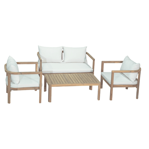 Conjunto de jardim ARTEIJO em madeira com mesa baixa