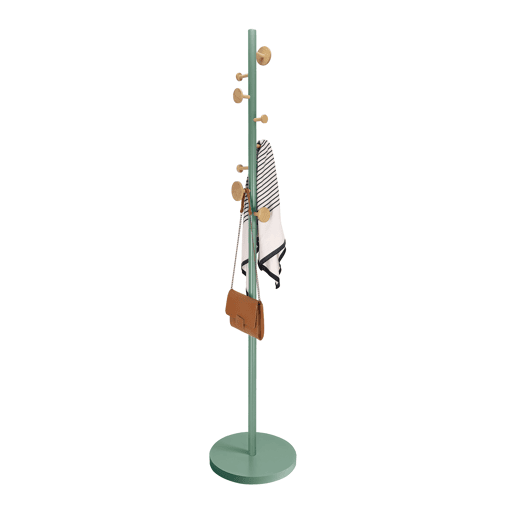 Cabide de pé LUCA 176cm cor verde Cabide de pé LUCA 176cm cor verde