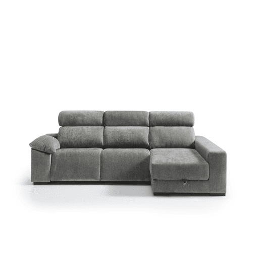 Chaise longue direita com relax elétrico ALL cor cinza claro