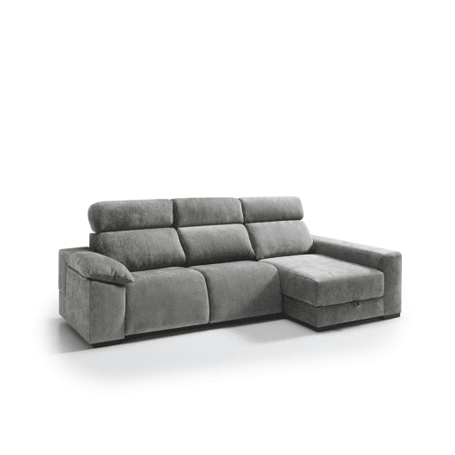 Chaise longue direita com relax elétrico ALL cor cinza claro