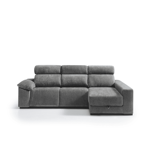 Chaise longue direita com relax elétrico ALL cor cinza escuro