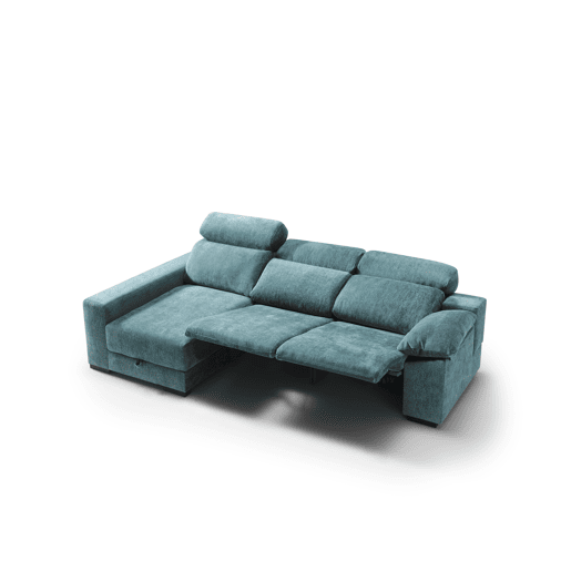 Chaise longue esquerda com relax elétrico ALL cor azul Chaise longue esquerda com relax elétrico ALL cor azul