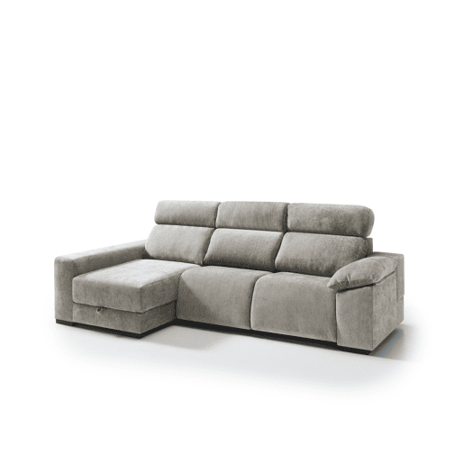 Chaise longue esquerda com relax elétrico ALL cor bege