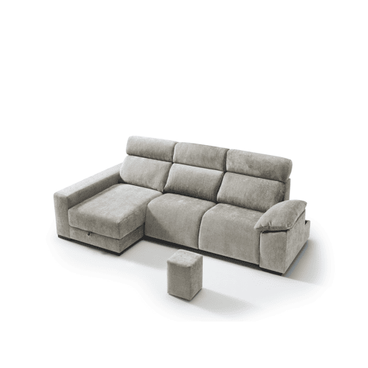 Chaise longue esquerda com relax elétrico ALL cor bege
