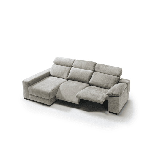 Chaise longue esquerda com relax elétrico ALL cor bege
