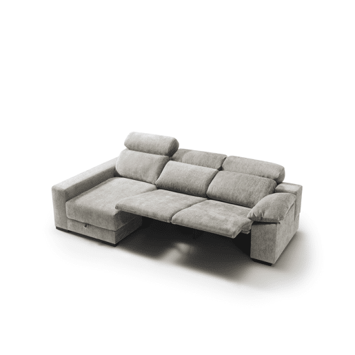 Chaise longue esquerda com relax elétrico ALL cor bege