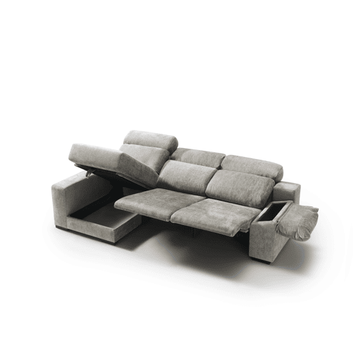 Chaise longue esquerda com relax elétrico ALL cor bege