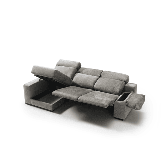 Chaise longue esquerda com relax elétrico ALL cor vison Chaise longue esquerda com relax elétrico ALL cor vison