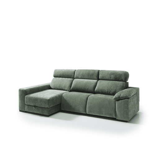 Chaise longue esquerda com relax elétrico ALL cor verde