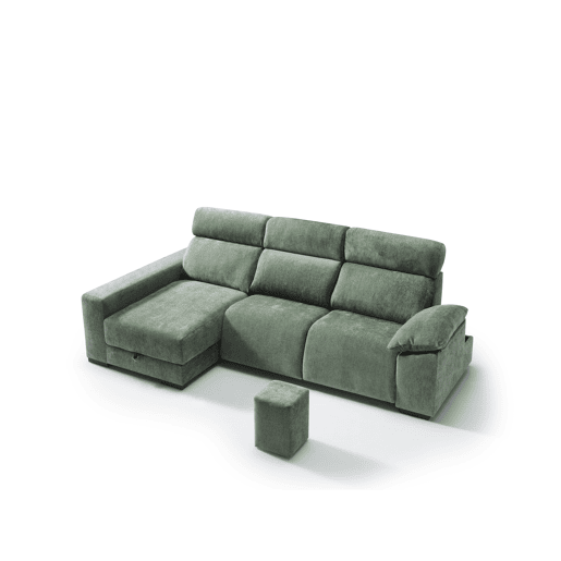 Chaise longue esquerda com relax elétrico ALL cor verde