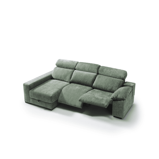 Chaise longue esquerda com relax elétrico ALL cor verde