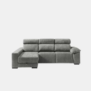 Chaise longue esquerda com relax elétrico ALL cor cinza claro
