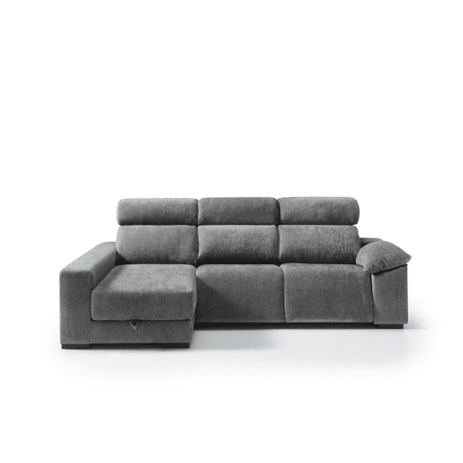 Chaise longue esquerda com relax elétrico ALL cor cinza escuro