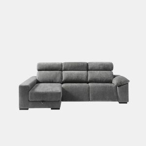 Chaise longue esquerda com relax elétrico ALL cor cinza escuro