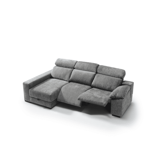 Chaise longue esquerda com relax elétrico ALL cor cinza escuro