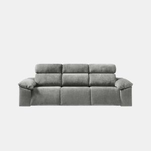 Sofá 4 lugares e 3 assentos relax elétricos ALL cinza claro