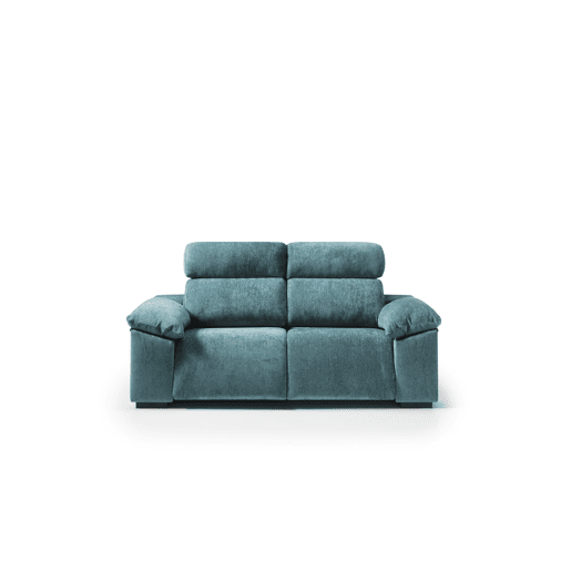 Sofá 3 lugares e 2 assentos relax elétricos ALL cor azul