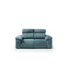 Sofá 3 lugares e 2 assentos relax elétricos ALL cor azul