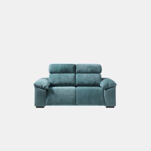 Sofá 3 lugares e 2 assentos relax elétricos ALL cor azul