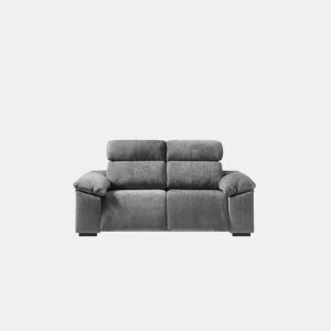 Sofá 3 lugares e 2 assentos relax elétricos ALL cor cinza escuro