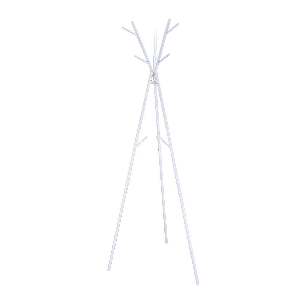 Perchero de pie KABIL metal 168x73x60cm color blanco 6 ganchos