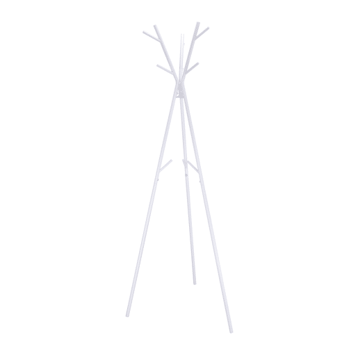 Cabide de pé KABIL em metal 168x73x60cm branco com 6 ganchos