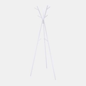 Cabide de pé KABIL em metal 168x73x60cm branco com 6 ganchos
