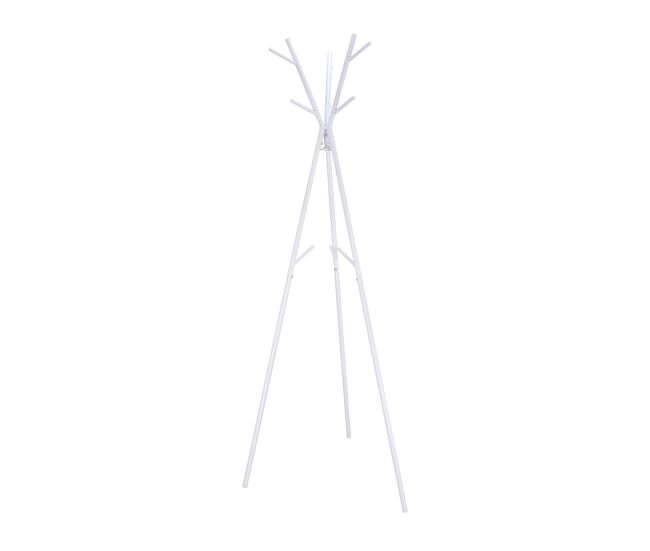 Perchero de pie kabil metal 168x73x60cm color blanco 6 ganchos - conforama