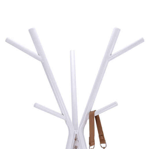 Cabide de pé KABIL em metal 168x73x60cm branco com 6 ganchos