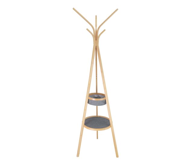 Perchero de pie duman bamboo 170x52x45cm 6 ganchos - conforama