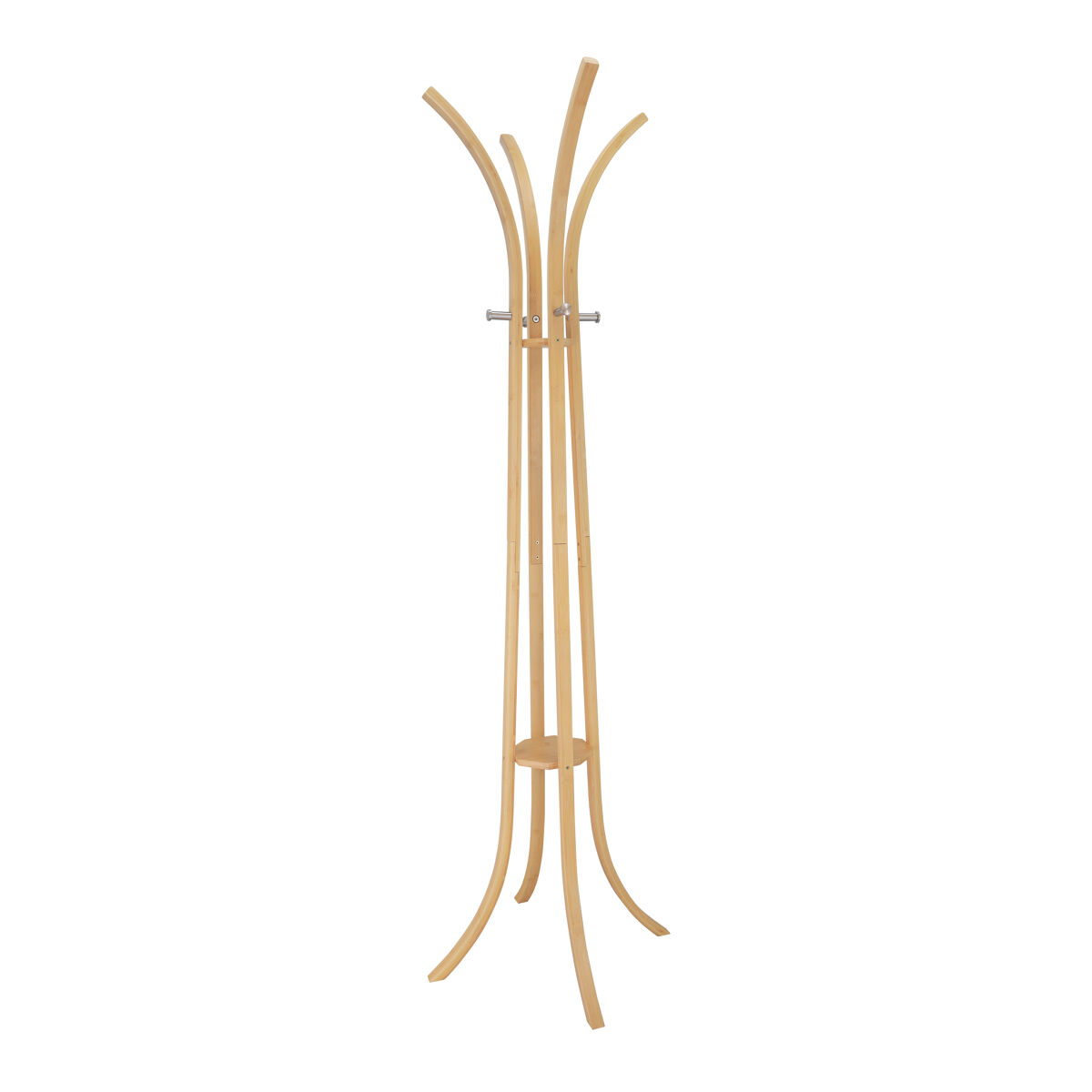 Perchero de pie HARAN bamboo 172x40x40cm 8 ganchos