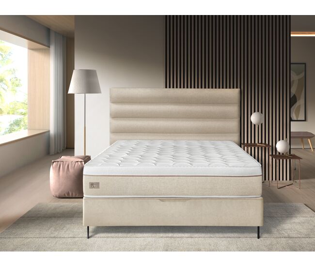 Canapé tapizado con patas en l 135x190cm crudo viena hilding