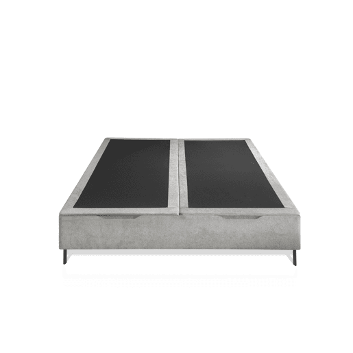 Sommier estofado com pés em L 140x190cm cinza VIENA HILDING