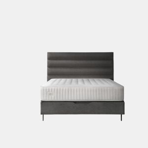 Sommier estofado com pés em L 160x200cm cinza VIENA HILDING