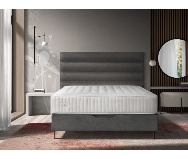 Canapé tapizado con patas en l 180x200cm ceniza viena hilding